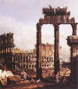 BELLOTTO, Bernardo Capriccio with the Colosseum painting